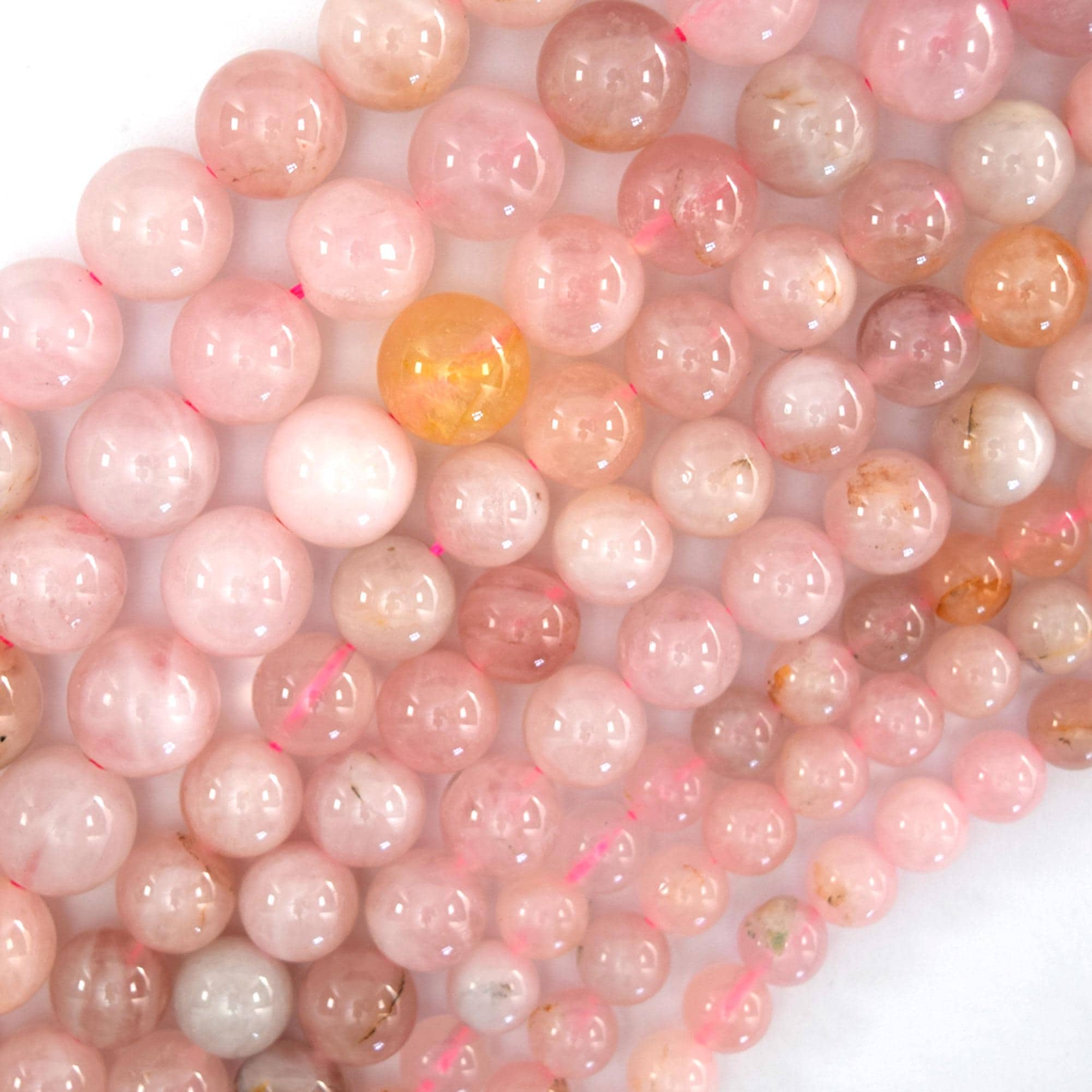 Natural Pink Tourmaline Round Beads Gemstone 15" Strand 6mm 8mm 10mm