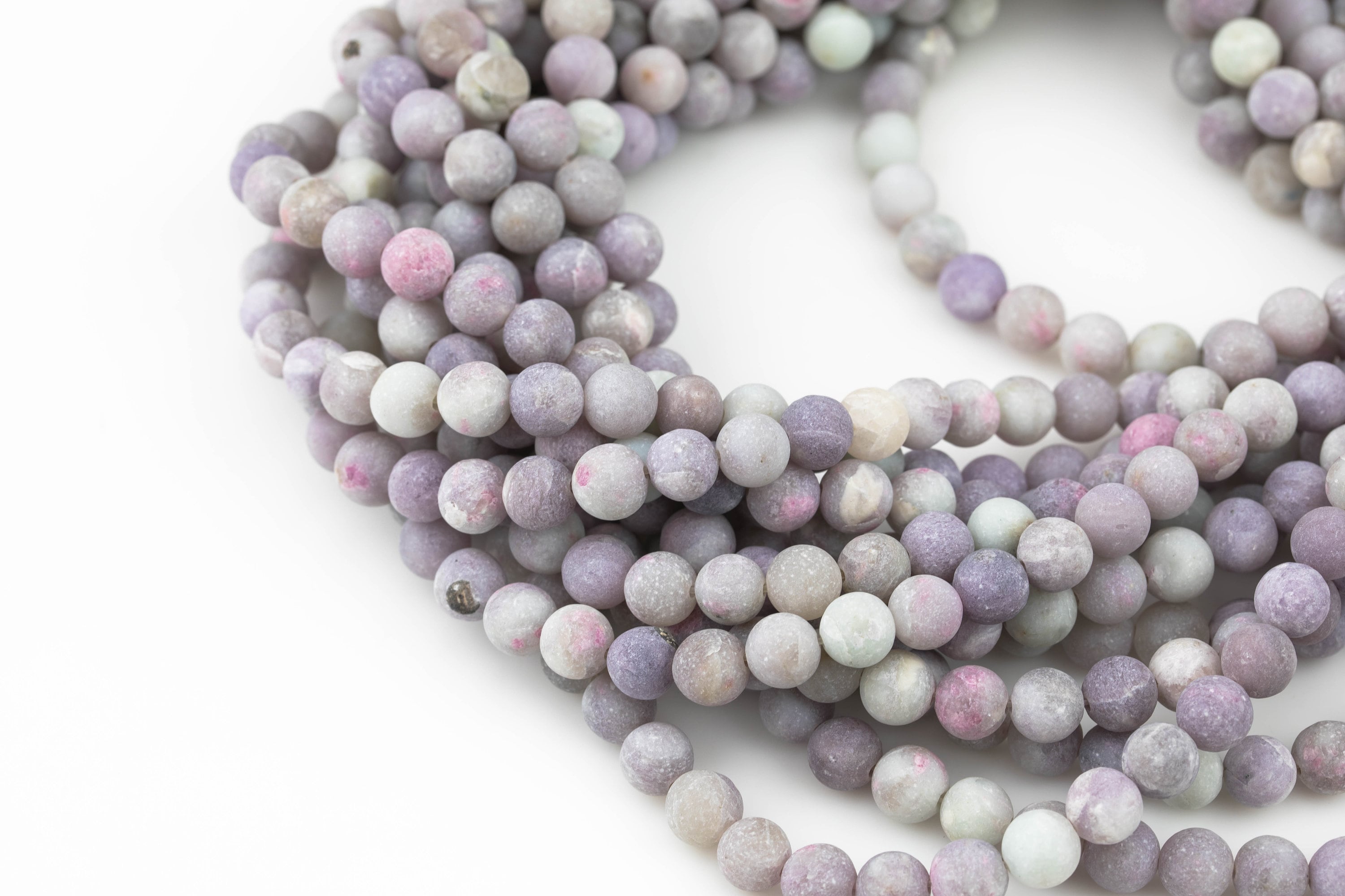 Natural Pale Pink Tourmaline, High Quality In Matte Round, 4mm, 6mm, 8mm, 10mm, 12mm, 14mm-full Strand 16 Inch Strand Aaa Quality