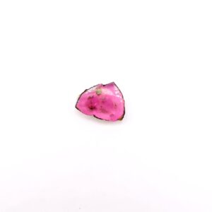 4.25 Carat, Natural Pink Tourmaline Slice, Making For Jewelry, Loose Gemstone, Tourmaline Slices, 13x10mm