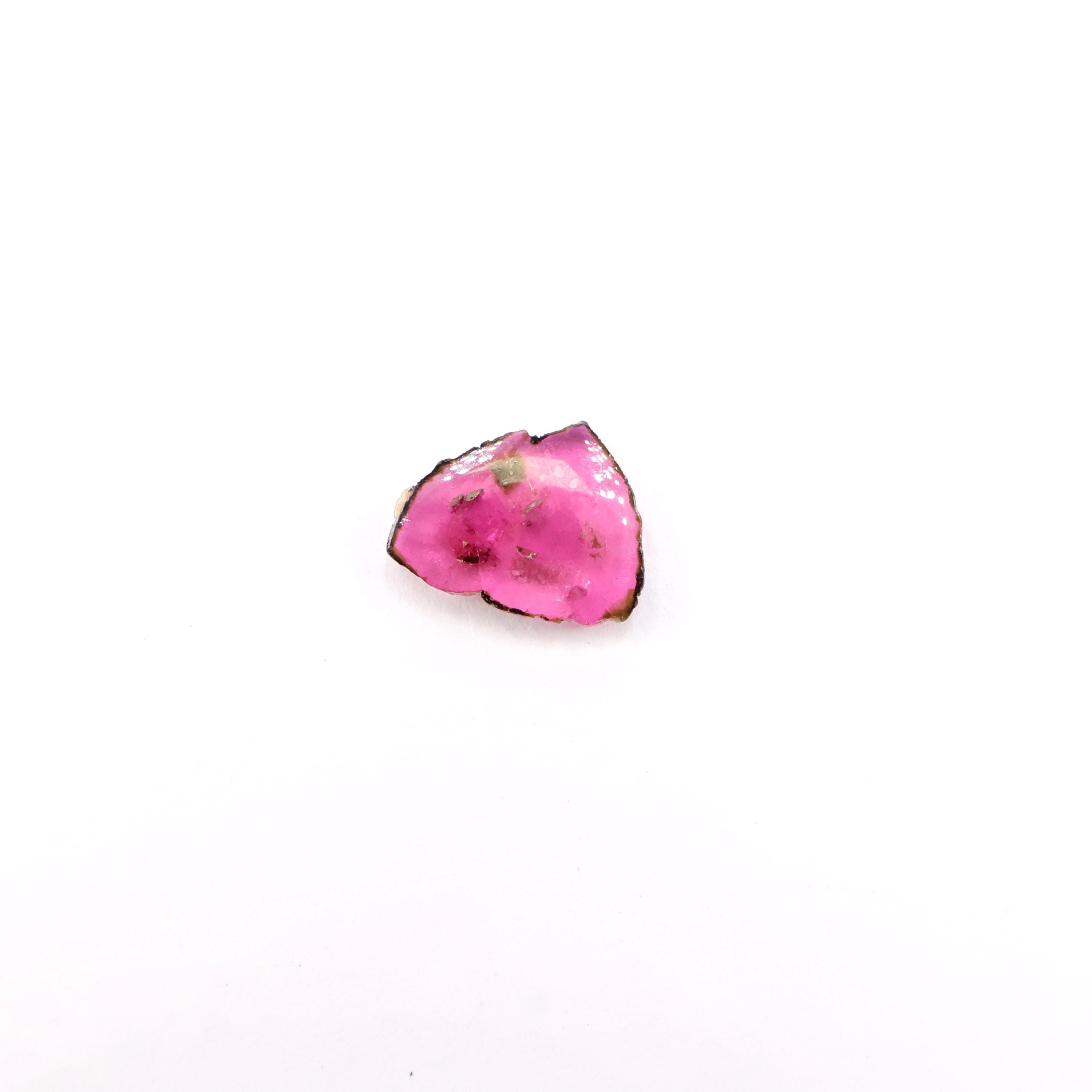4.25 Carat, Natural Pink Tourmaline Slice, Making For Jewelry, Loose Gemstone, Tourmaline Slices, 13x10mm 4.25 Carat, Natural Pink Tourmaline Slice, Making For Jewelry, Loose Gemstone, Tourmaline Slices, 13x10mm