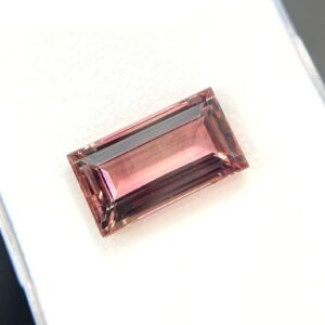 8.63 Ct Natural Pink Tourmaline Gemstone: Rectangle Faceted Loose Stone
