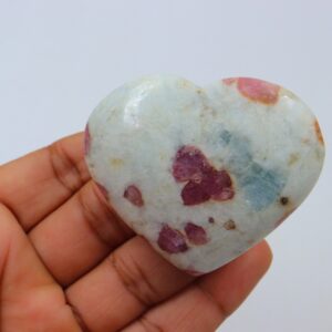 Pink Tourmaline Heart, Natural Pink Tourmalineheart, Spiritual Healing Crystal, Pink Tourmaline Gemstone, Polished Palmstone,pink Tourmaline