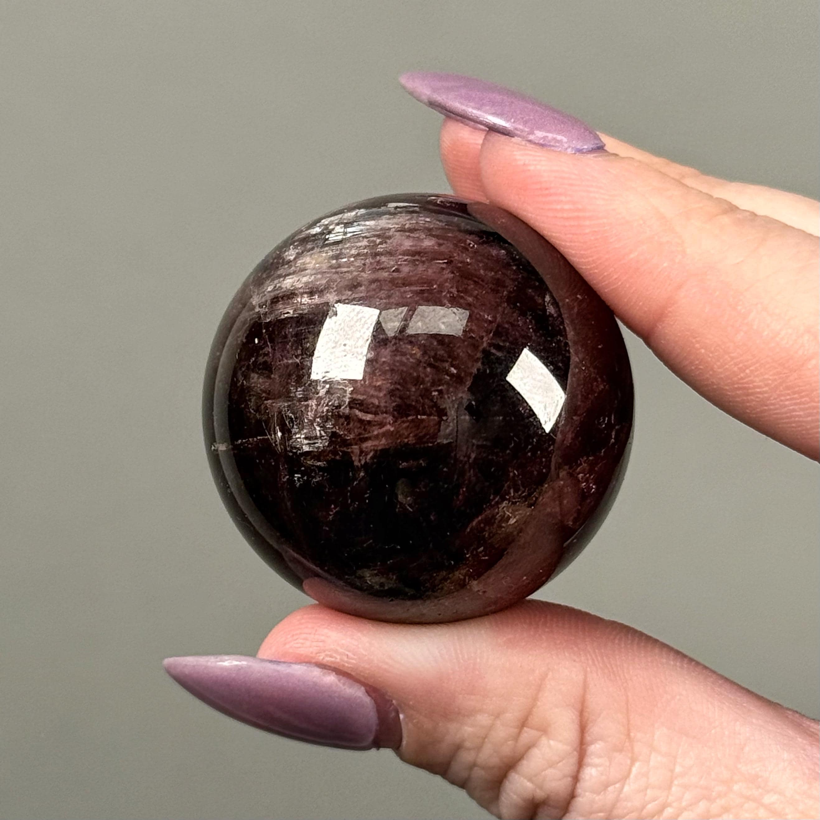 Pink Tourmaline Sphere | 33mm | - #1 (polished Crystal Ball, Heart Chakra, Healing Stone, Love)