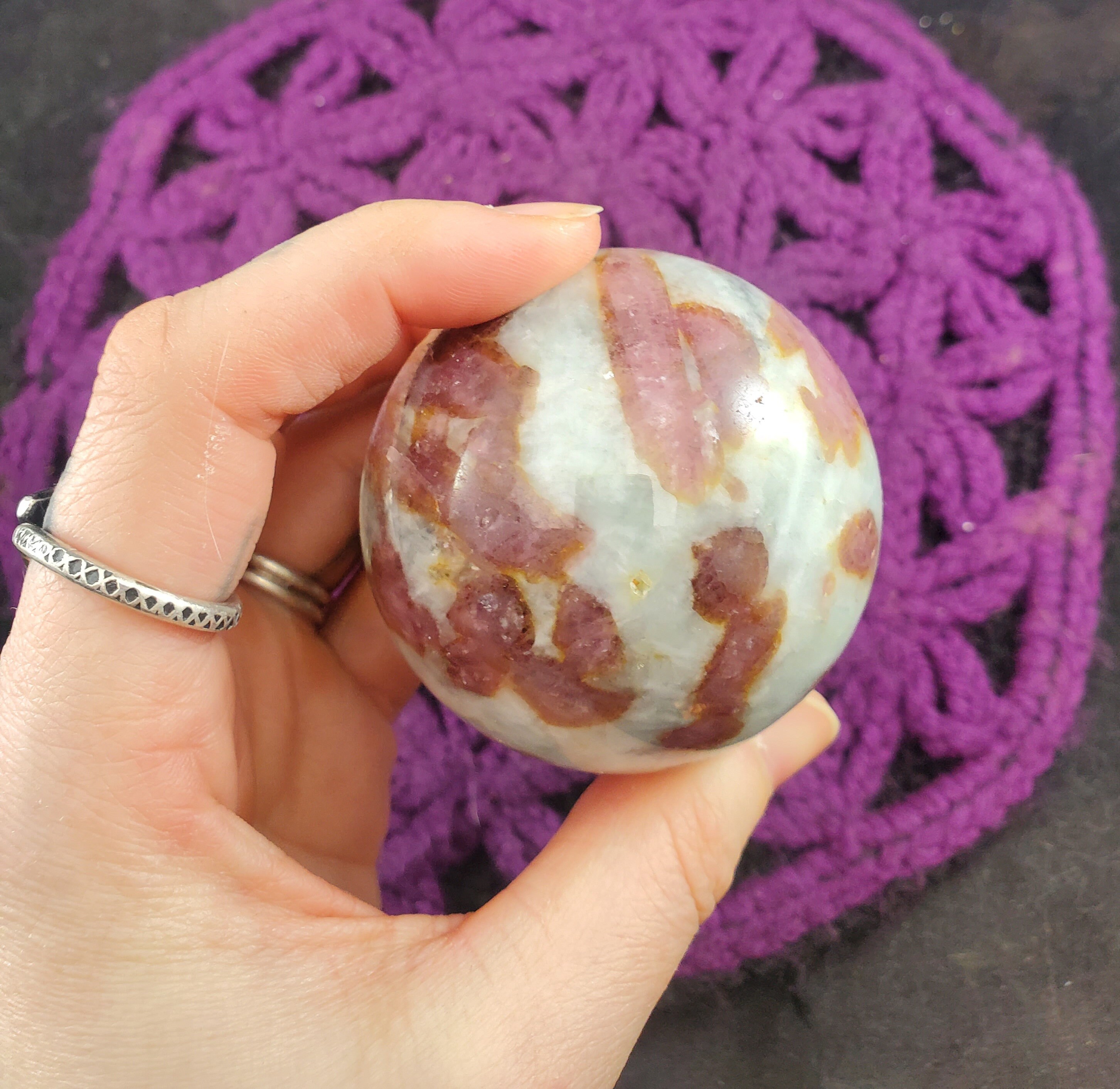 Pink Tourmaline In Albite Sphere Rubellite Rubelite Crystals Stones Polished Witchy Altar Pink Tourmaline In Albite Sphere Rubellite Rubelite Crystals Stones Polished Witchy Altar