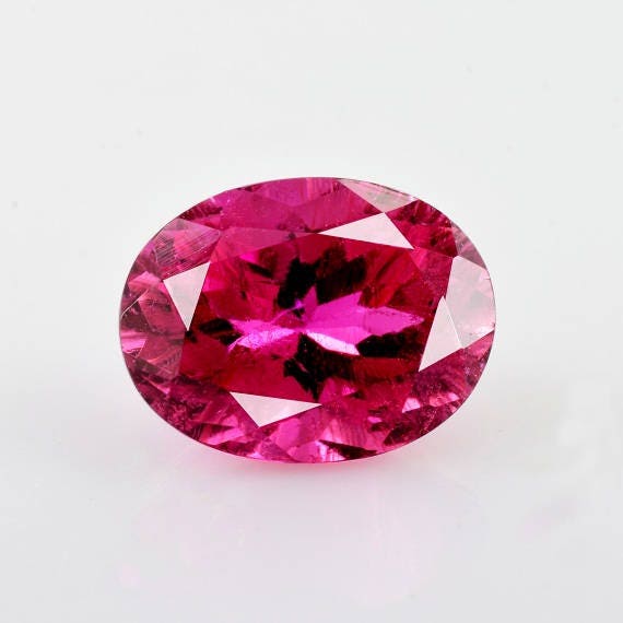 Natural Pink Tourmaline 8.1x6.2x5.1 Faceted Cut Oval 1.6 Cts Loose Gemstone - 100% Natural Pink Tourmaline Gemstone