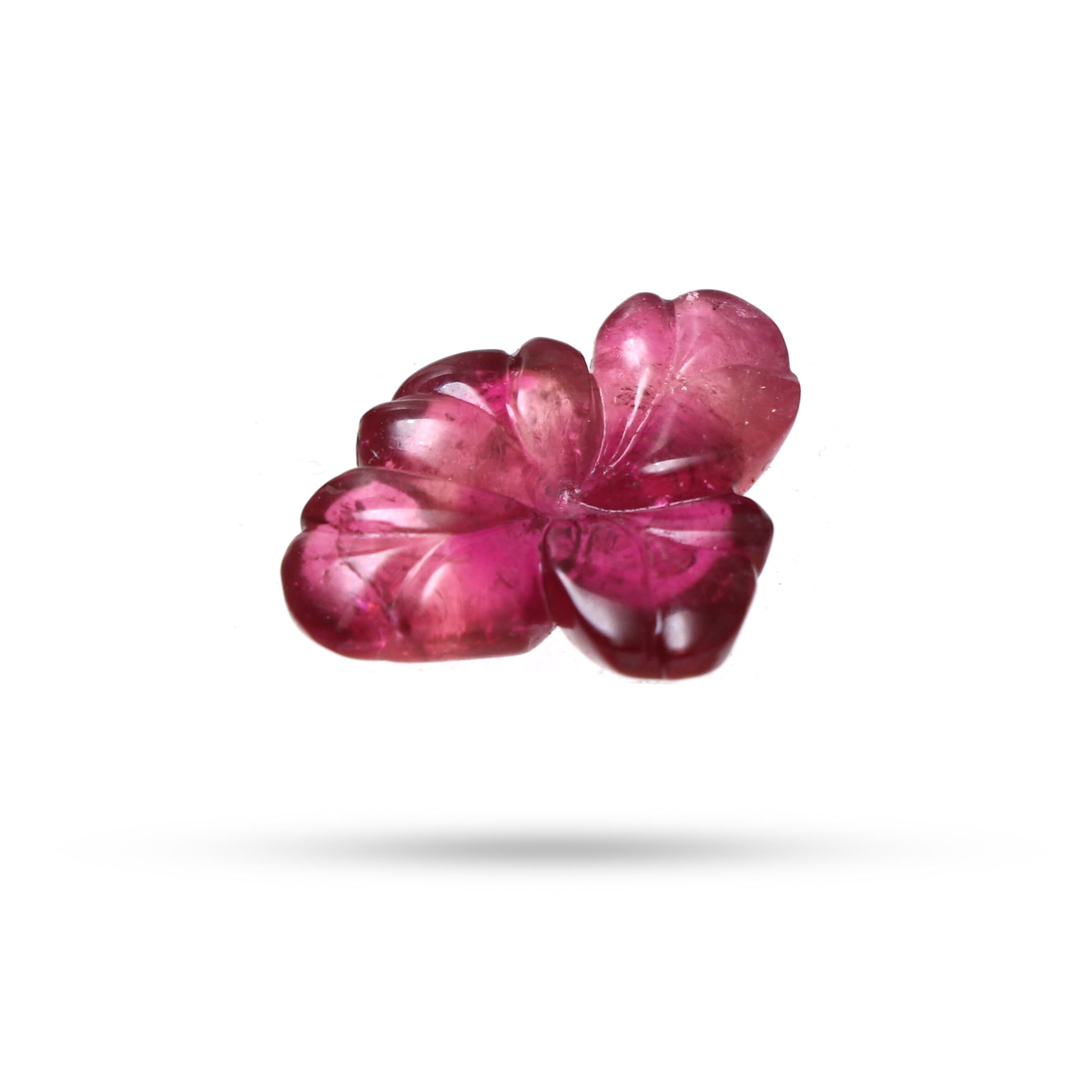 Natural Pink Tourmaline Flower Carving Loose Gemstone, 17x22 Mm, Tourmaline Flower Carving Smooth Gemstone, 1 Piece
