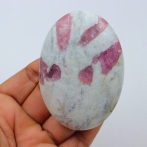 Pink Tourmaline Palm, Natural Pink Tourmaline Palm, Spiritual Healing Crystal, Pink Tourmaline Gemstone, Polished Palmstone, Pink Tourmaline