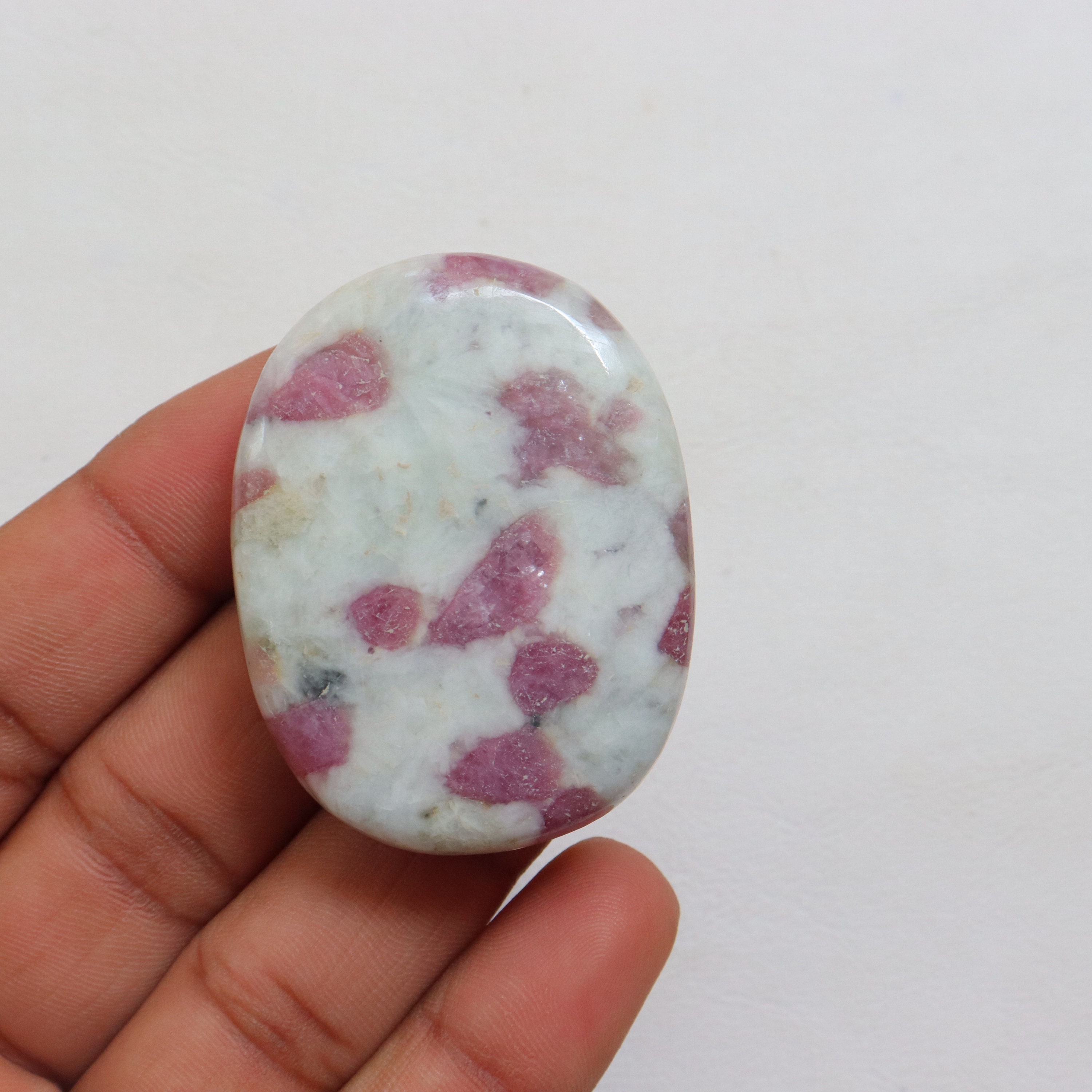 Pink Tourmaline Palmstone, Natural Pink Tourmaline Palm, Calming Palm Stone, Tourmaline - Stone Of Love, Joy And Compassion - Heart Chakra