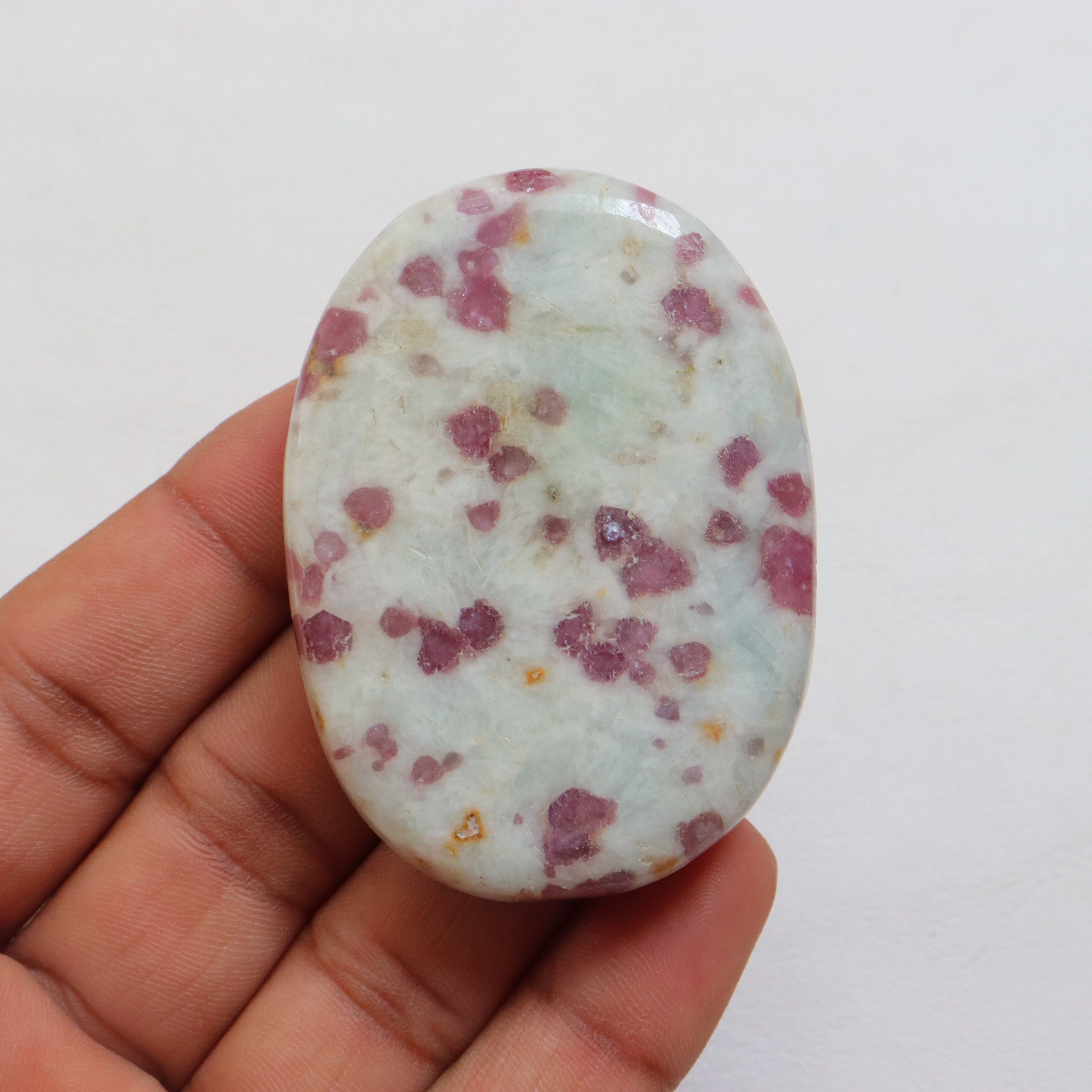 Pink Tourmaline Palmstone, Natural Pink Tourmaline Palm, Calming Palm Stone, Tourmaline - Stone Of Love, Joy And Compassion - Heart Chakra