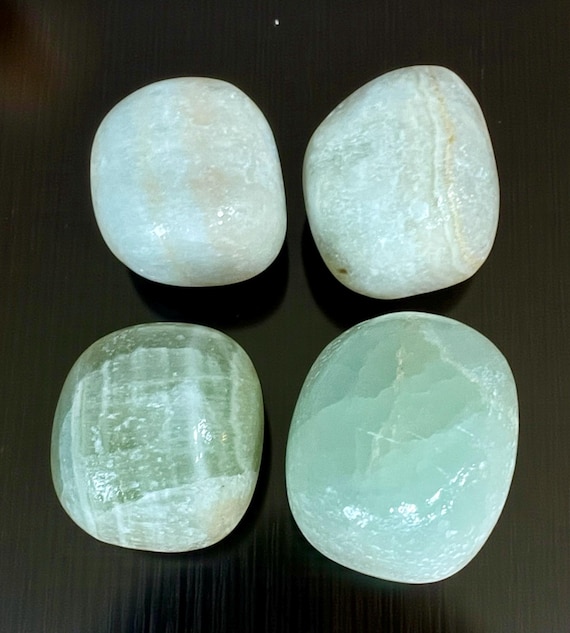 Large Natural Pistachio Calcite Crystal, Green Crystal, Calcite Tumblestone, Natural Calcite, Pocket Stone, Love Crystal, Natural Calcite