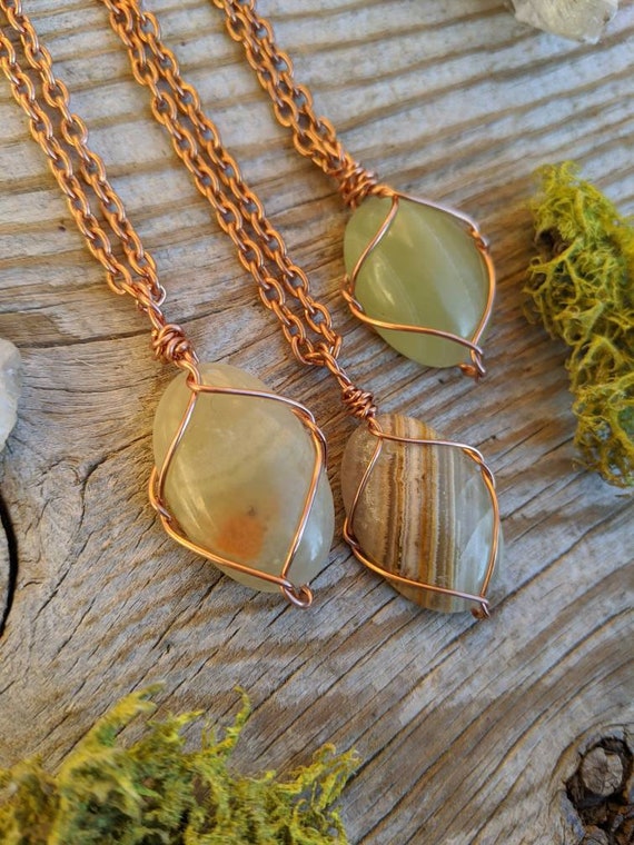 Pistachio Calcite Pendant, Pistachio Calcite Necklacem Natural Green Pistachio Calcite Crystal, Green Calcite Pendant, Green Calcite Necklac