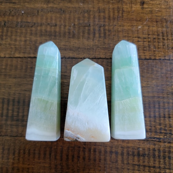 Pistachio Calcite Tower Point