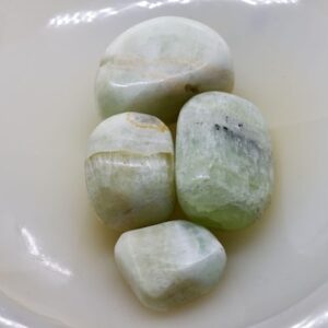 Pistachio Calcite Tumbled Stones Lot - Green Calcite Crystals from Pakistan as Heart Chakra Healing Stones - Polished Calcite Set Reiki Gift