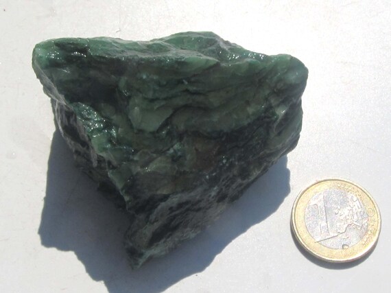 Prasem, Afrika Jade, Rohstein Mineral 165 G.