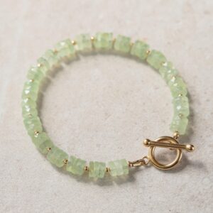Prehnite Bracelet • Genuine Prehnite Faceted Bracelet • 14K Gold Filled • Green Gemstone Bracelet • Handmade in Canada Prehnite Bracelet • Genuine Prehnite Faceted Bracelet • 14K Gold Filled • Green Gemstone Bracelet • Handmade in Canada
