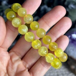 Golden Prehnite Crystal Bracelet - Gemstone Jewelry Golden Prehnite Crystal Bracelet - Gemstone Jewelry