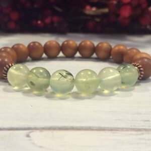 Aromatic Sandalwood & Prehnite Bracelet, Healing Bracelet - Stress Relief, Meditation, Protection, Spiritual Growth, Heart Centered Living Aromatic Sandalwood & Prehnite Bracelet, Healing Bracelet - Stress Relief, Meditation, Protection, Spiritual Growth, Heart Centered Living