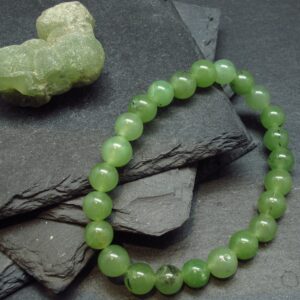 Prehnite & Epidote Genuine Bracelet ~ 7 Inches ~ 8mm Round Beads Prehnite & Epidote Genuine Bracelet ~ 7 Inches ~ 8mm Round Beads