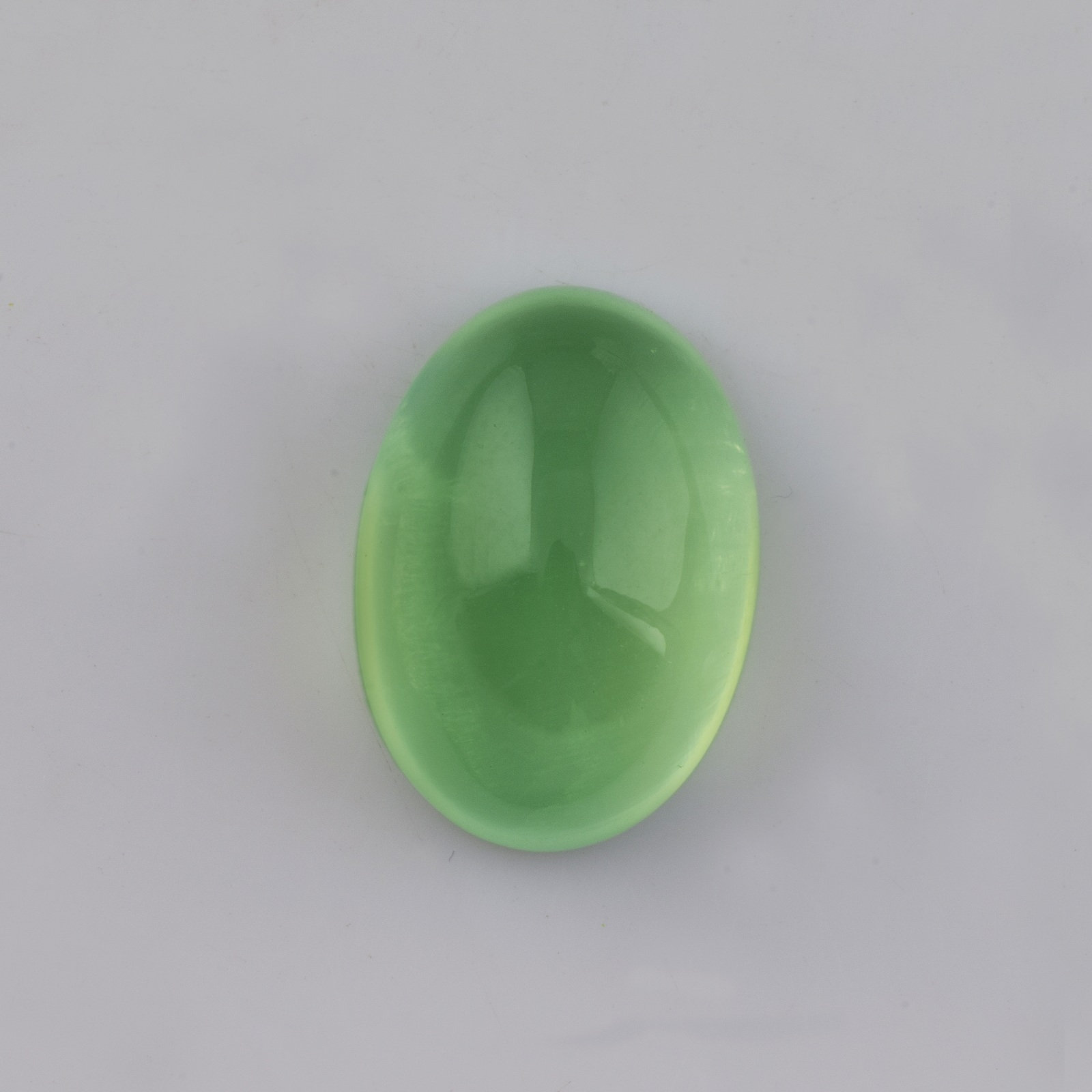 13.67 Cts Natural Green Prehnite 17x12x8 Mm Cabochon Oval Gemstone - 100% Natural Genuine Green Prehnite Gemstone - Phgrn-1047