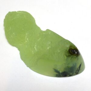 32.315 Carats Prehinite Cabochon Druzy Botroidal Australian Prehnite Translucent Green Mint Tourmilinated Black Strands Pendant Jewelry