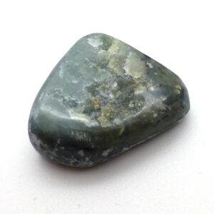 33.4 Carats Virginia Prehnite Cabochon Gemstone Hand cut Handmade Jon Bowman Lapidary Translucent Green Natural Self Collected GIA Certified