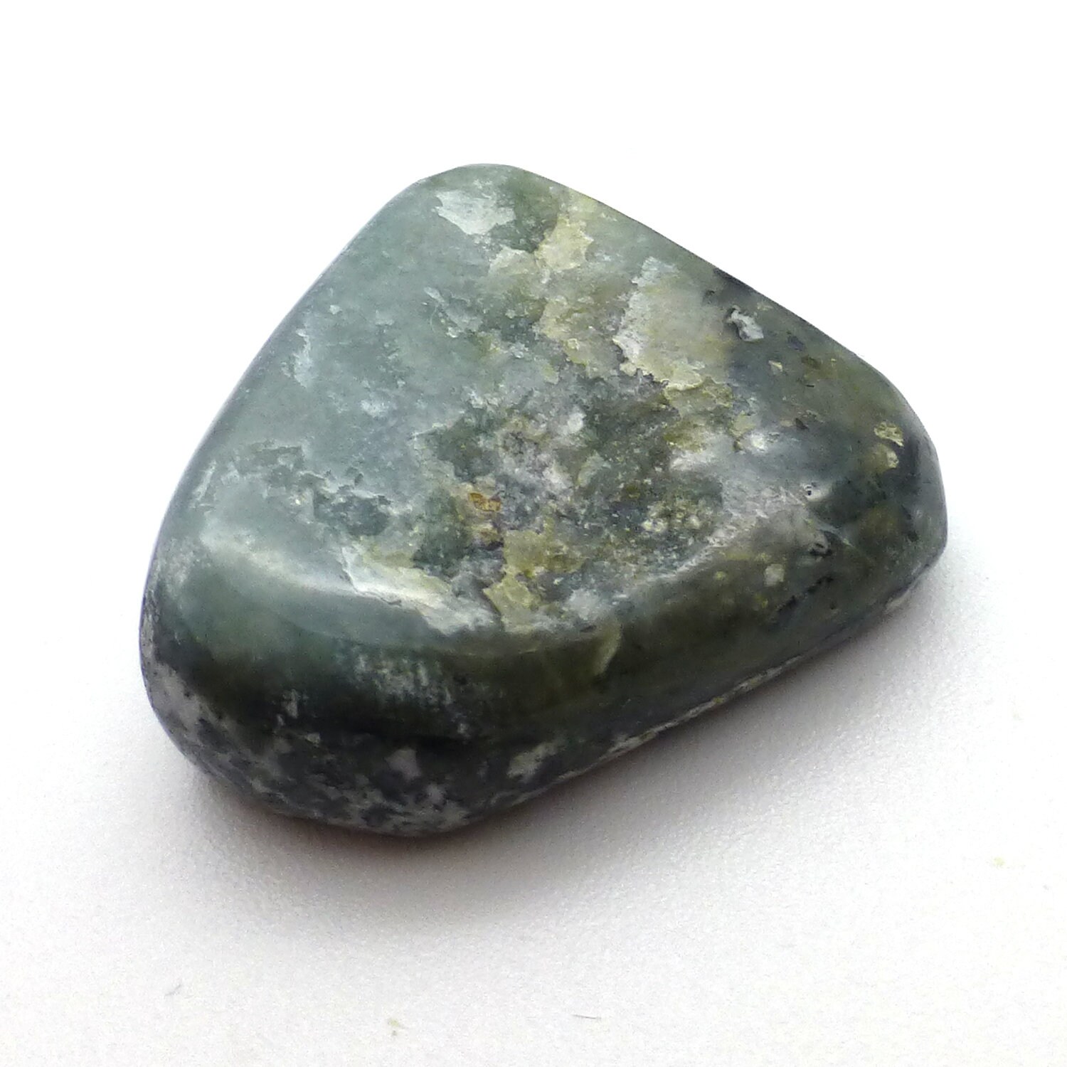 33.4 Carats Virginia Prehnite Cabochon Gemstone Hand Cut Handmade Jon Bowman Lapidary Translucent Green Natural Self Collected Gia Certified