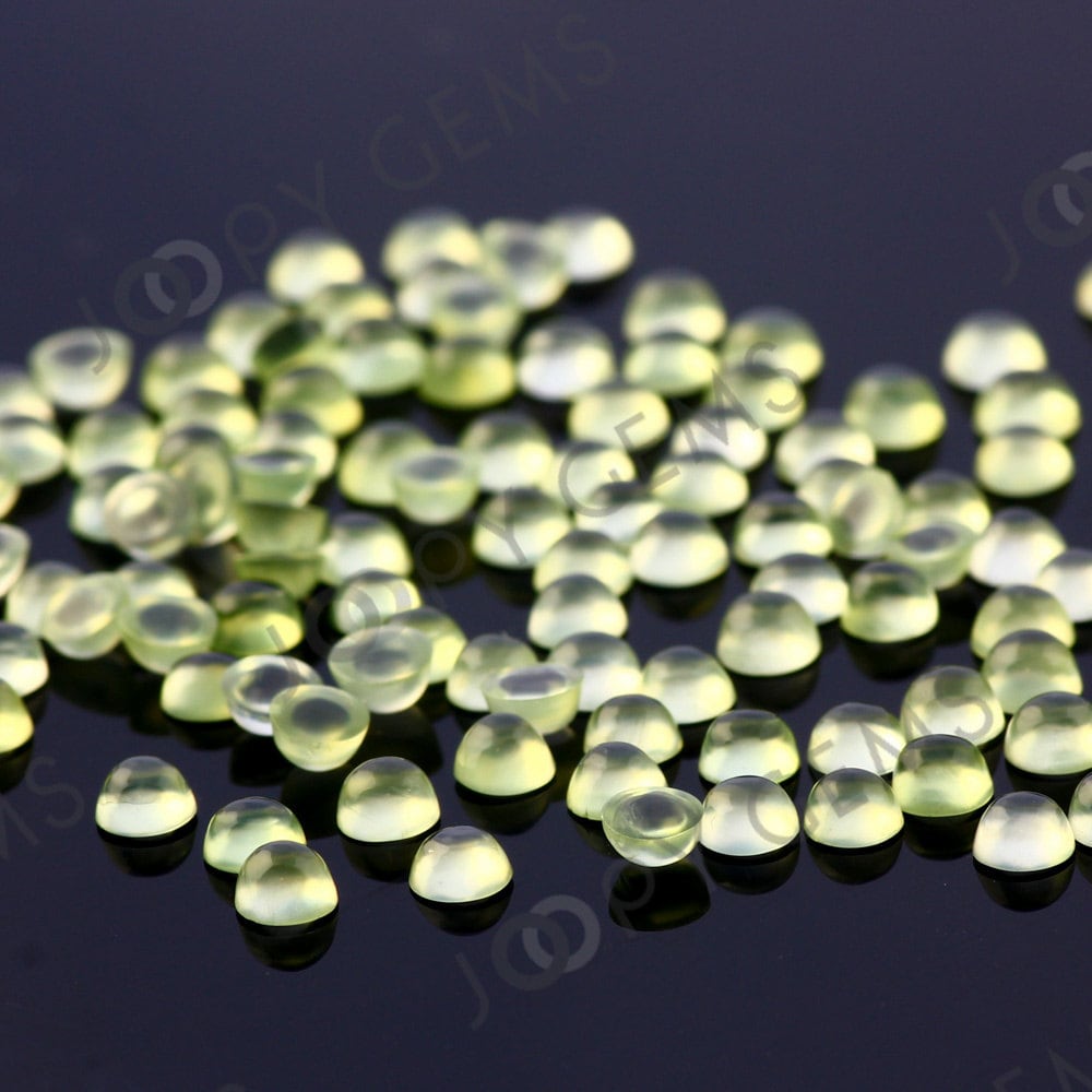 Prehnite Cabochon 3mm Round - Per Stone Prehnite Cabochon 3mm Round - Per Stone