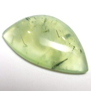55.08 Carats Prehinite Cabochon Natural Australian Prehnite Translucent Light Green Mint Tourmilinated Black Strands Pendant Jewelry