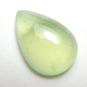6.400 Carats Prehinite Cabochon 16x11 Teardrop Domed Natural Australian Prehnite Translucent Light Green Mint Gem Ring Gemstone Jewelry