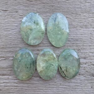 Green Prehnite Oval Cabochon, Natural Translucent Cabochon For Jewelry Making, Pendant Size, Large Big Gemstone Cabochon