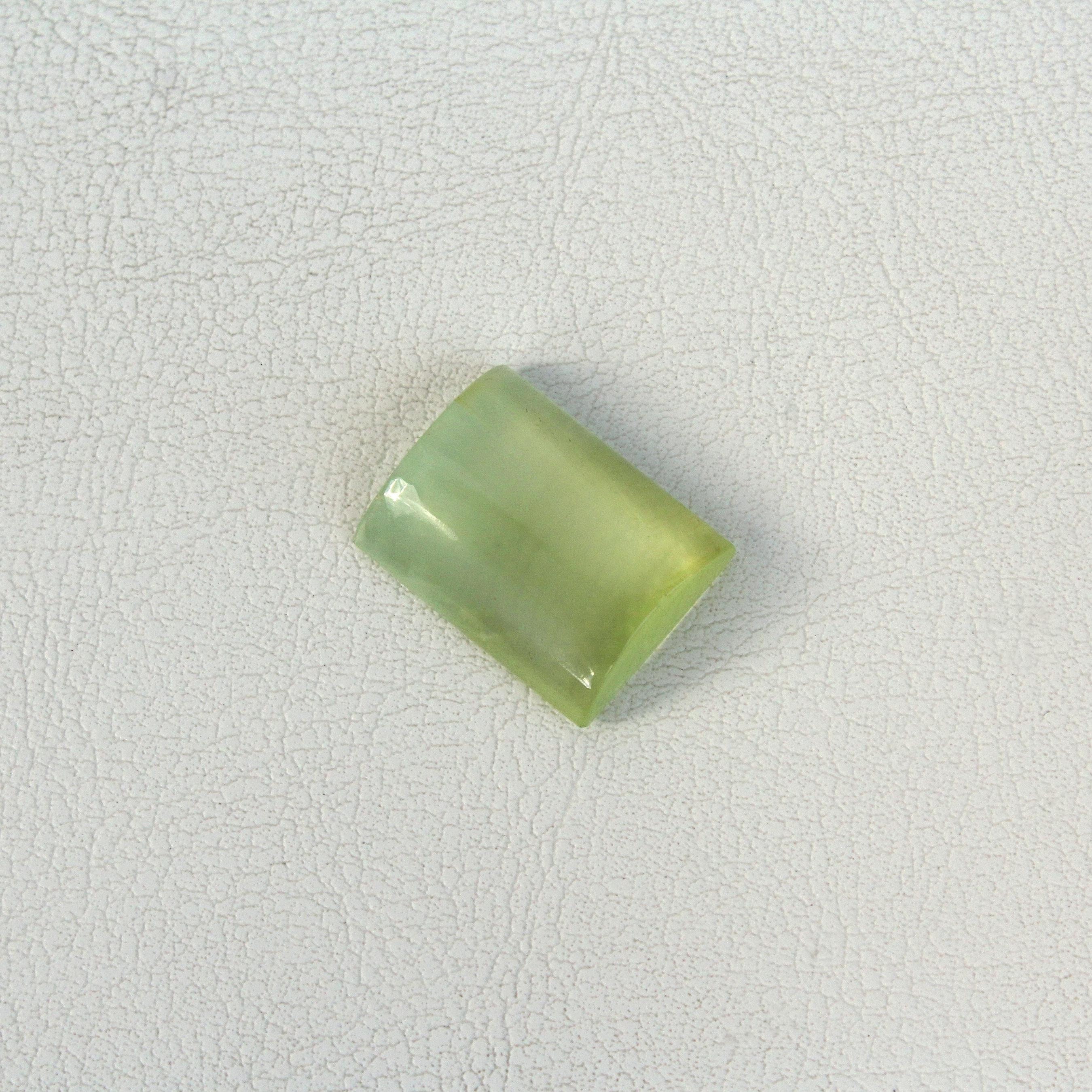 Green Yellow Prehnite Natural Stone Cabochon Loose Gemstone For Jewelry 25.47ct