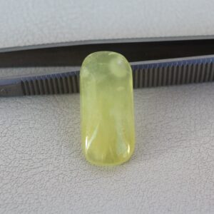 Loose prehnite cabochon gemstone 11x23mm Rectangular cushion shape 13.85ct Natural stone for jewelry
