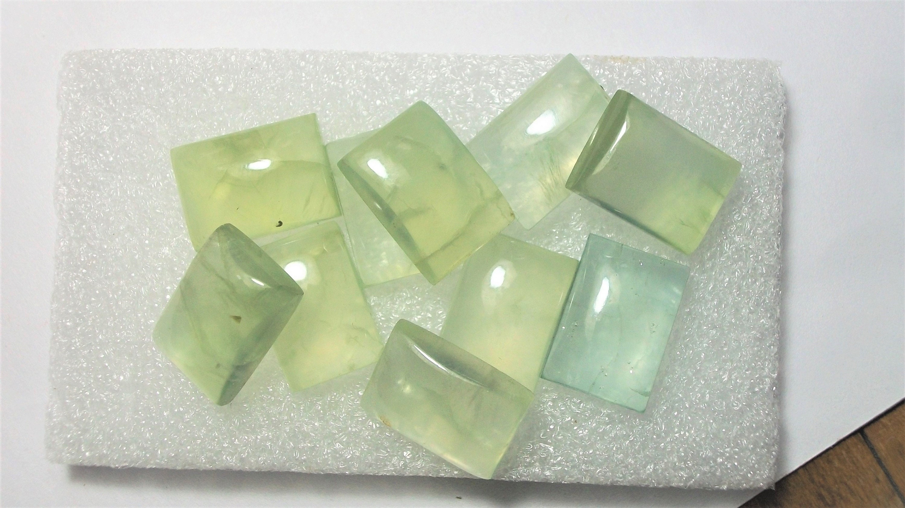 Natural Prehnite Baguette Cabochon Gemstone/prehnite Cab/prehnite Gemstone/jewelry Making Prehnite/baguette/aaa Quality/sizes 8x10 To 15x20.