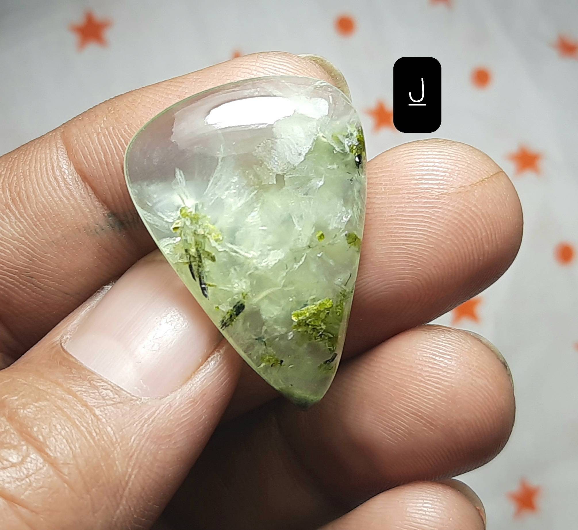Natural Prehnite Cabochon: Mix Shape Loose Gemstone