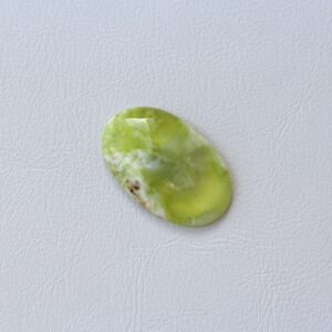Picture Prehnite Oval Cabochon, Natural Loose Gemstone for Jewelry - 22x50mm, 33.91ct