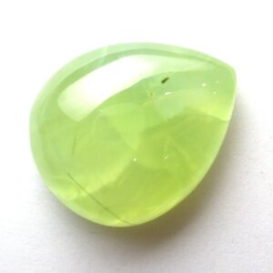 Prehinite Cabochon Domed Tear Drop Pear Natural Australian Prehnite Translucent Light Green Mint Gemstone Gem AA Grade Pendant Jewelry Style