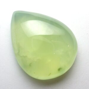 Prehinite Cabochon Domed Tear Drop Pear Natural Australian Prehnite Translucent Light Green Mint Gemstone Gem AA Grade Pendant Jewelry Style