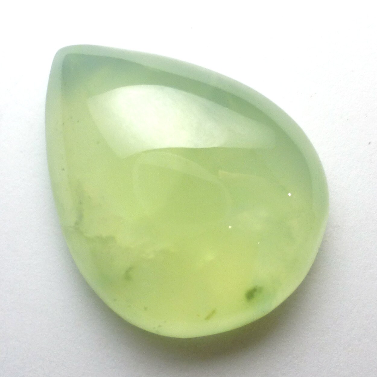 Prehinite Cabochon Domed Tear Drop Pear Natural Australian Prehnite Translucent Light Green Mint Gemstone Gem Aa Grade Pendant Jewelry Style Prehinite Cabochon Domed Tear Drop Pear Natural Australian Prehnite Translucent Light Green Mint Gemstone Gem Aa Grade Pendant Jewelry Style