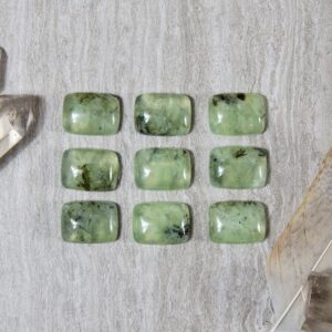 Rectangle Prehnite Cabochon – Polished Crystal Stone (15mm x 20mm) Rectangle Prehnite Cabochon – Polished Crystal Stone (15mm x 20mm)