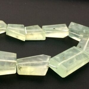 11-26mm Prehnite Beads, Prehnite Plain Tumble Beads, Prehnite Tumble Necklace,prehnite For Jewelry 10 Pieces In 7 Inches - Ks3120