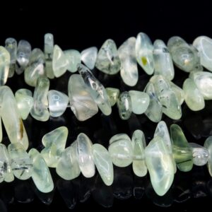 12-24x3-5MM Light Green Prehnite Beads Stick Pebble Chip Genuine Natural Grade AA Gemstone Loose Beads 15.5"/7.5" Bulk Lot Options (112827)