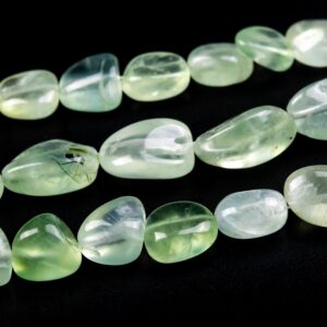 6-10mm Epidote In Prehnite Beads Pebble Nugget Grade Aa Genuine Natural Gemstone Beads 15"/7.5" Bulk Lot Options (108049)