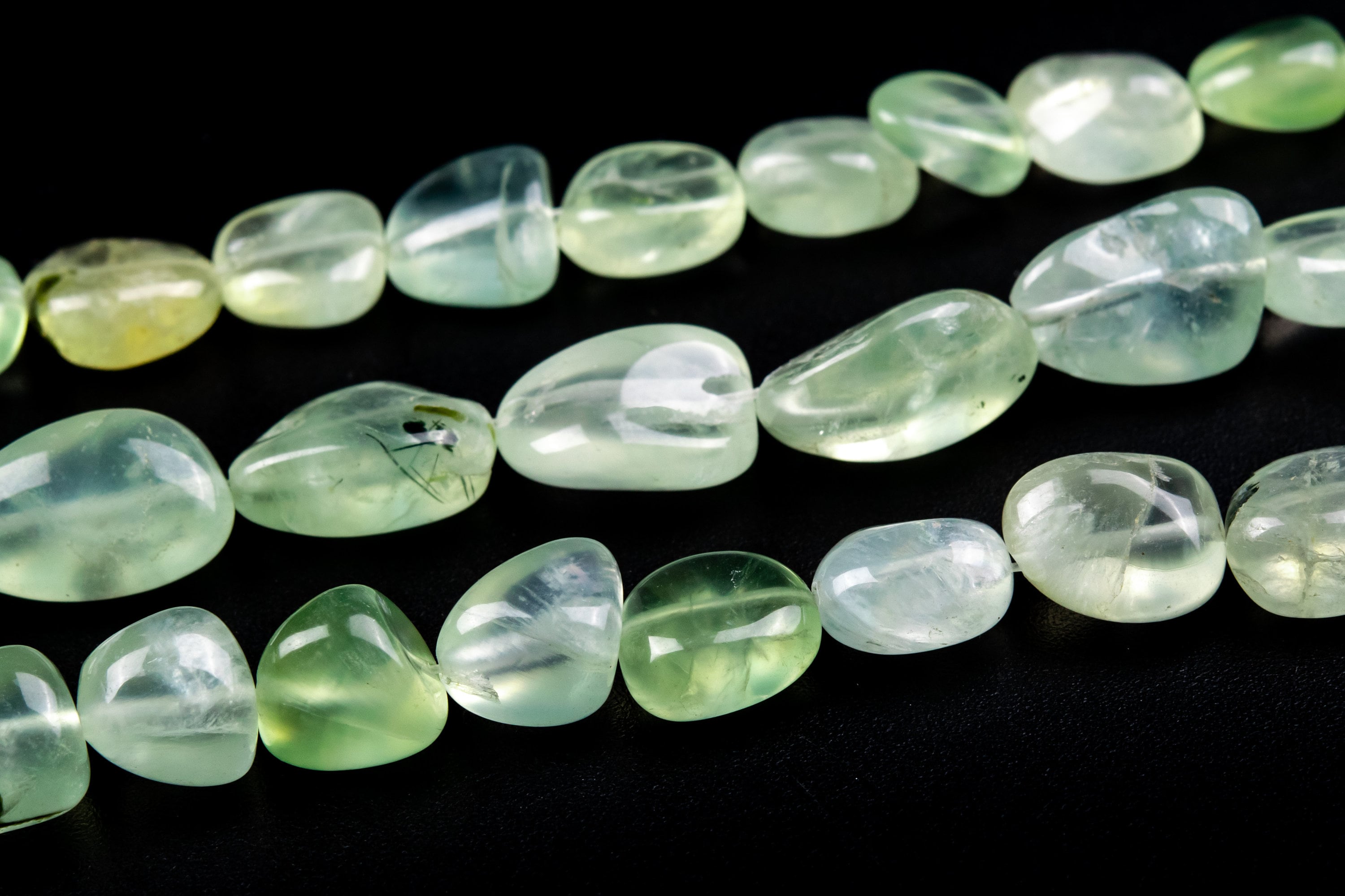 6-10mm Epidote In Prehnite Beads Pebble Nugget Grade Aa Genuine Natural Gemstone Beads 15"/7.5" Bulk Lot Options (108049)