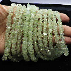 Aaa Natural Prehnite Raw Nuggets, Prehnite Tumble Beads, 6-7 Mm Prehnite Beads, 16 Inch Beautiful Smooth Prehnite Raw Beads Necklace