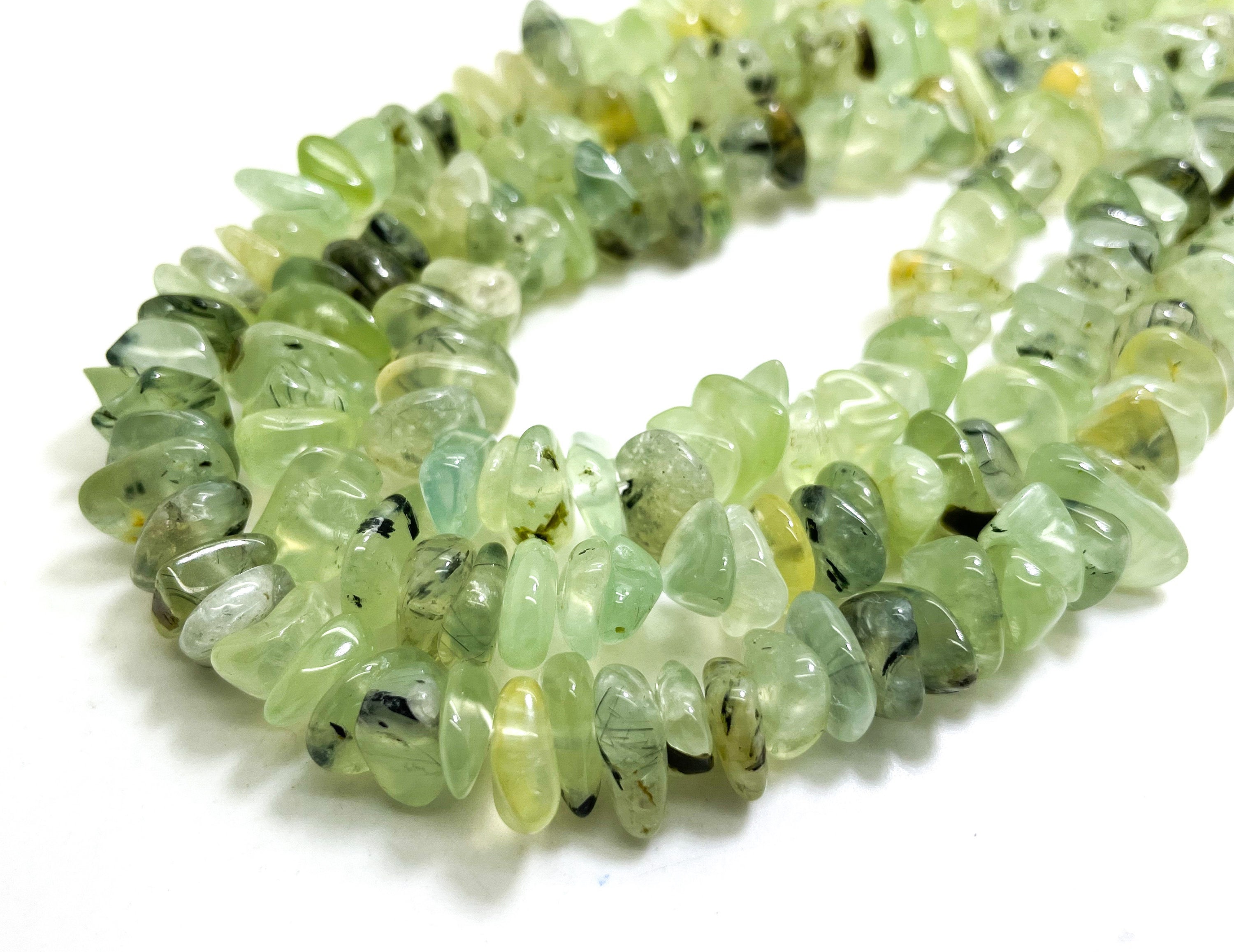 Natural Prehnite Beads, Green Prehnite Flat Chips Nugget Pebble Assorted Size Gemstone Beads - Pg80 Natural Prehnite Beads, Green Prehnite Flat Chips Nugget Pebble Assorted Size Gemstone Beads - Pg80