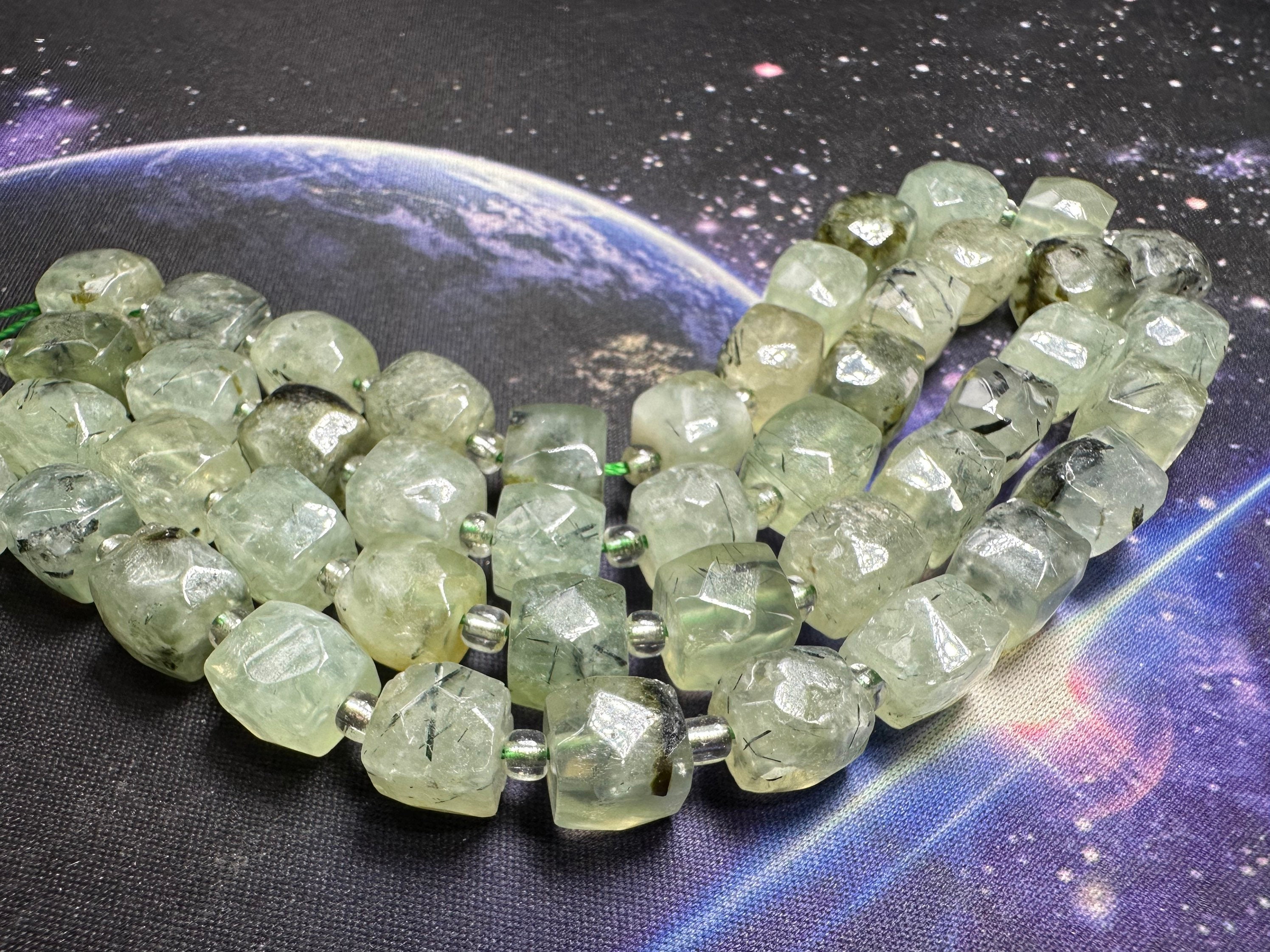 Natural Faceted Jewel Gem Faceted Prehnite 3d Cube 10mm - 1mm Hole Nugget Beads Choose Quantity Natural Faceted Jewel Gem Faceted Prehnite 3d Cube 10mm - 1mm Hole Nugget Beads Choose Quantity