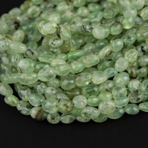 Natural Prehnite Nuggets Beads Grade AAA - Around 5x8mm in dimensions -16 Inch strand - Wholesale pricing Gemstone Beads