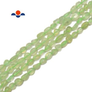 Prehnite Pebble Nugget Beads Size Approx 6x8mm 15.5'' Strand