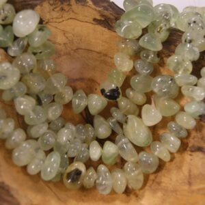 Prehnite Smooth Nugget Shaped Natural Gemstone Bead-6mm up to 14mm~ -15.5 inch strand-