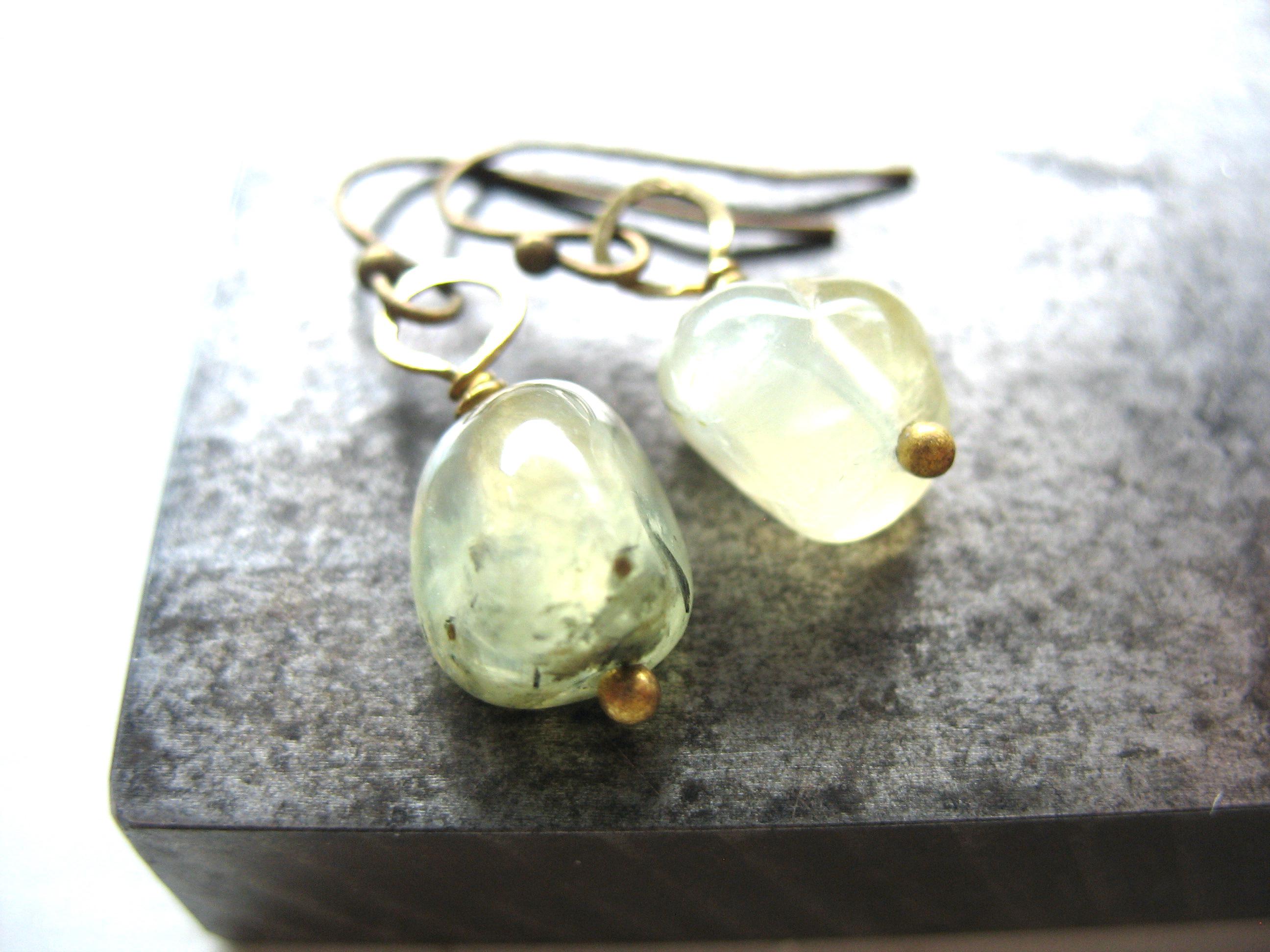 Prehnite Gemstone Earrings Jewelry Made In Usa